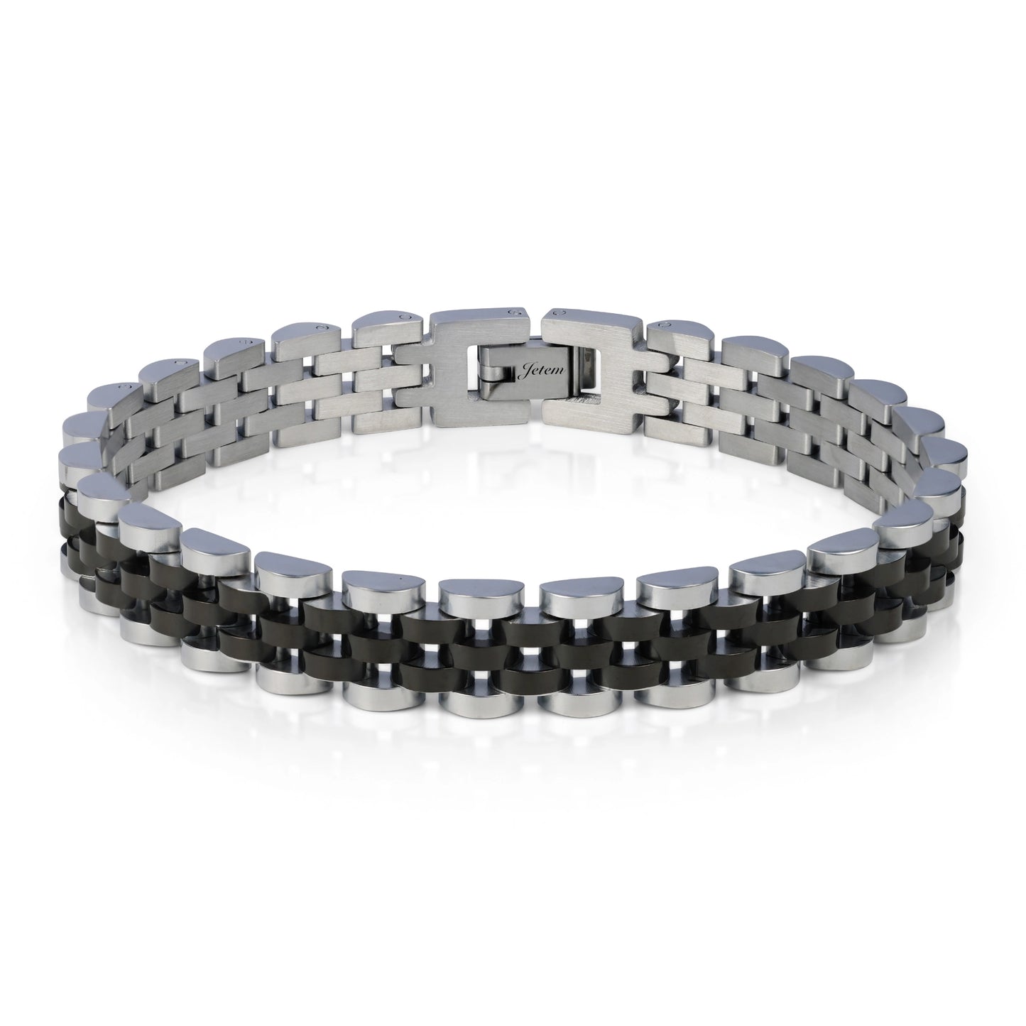 צמיד סטיל חוליות מבריק JETEM