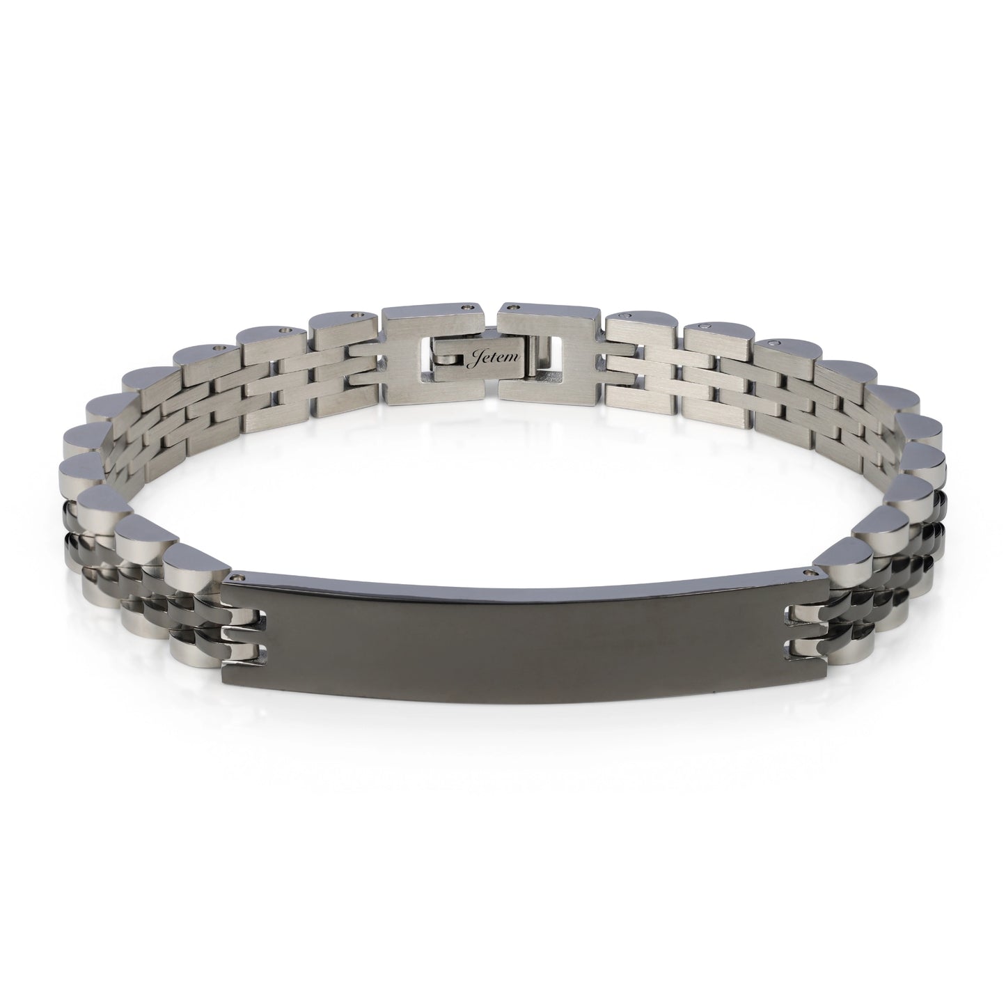 צמיד JETEM לגבר סטיל אלגנטי בעל חוליות רחבות בעיצוב ייחודי