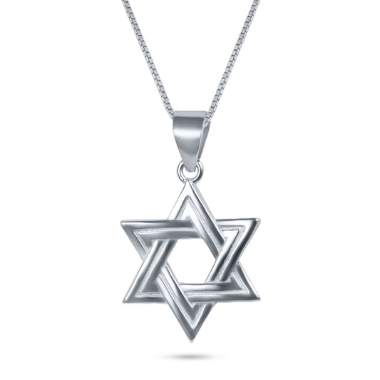 שרשרת כסף מגן דוד מעוצב