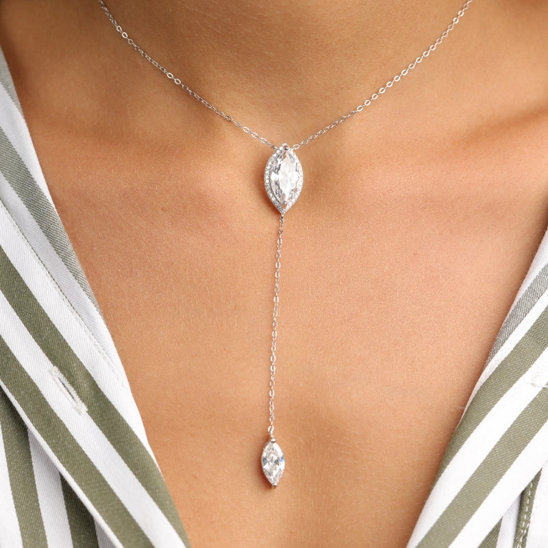 שרשרת כסף עניבה טיפה