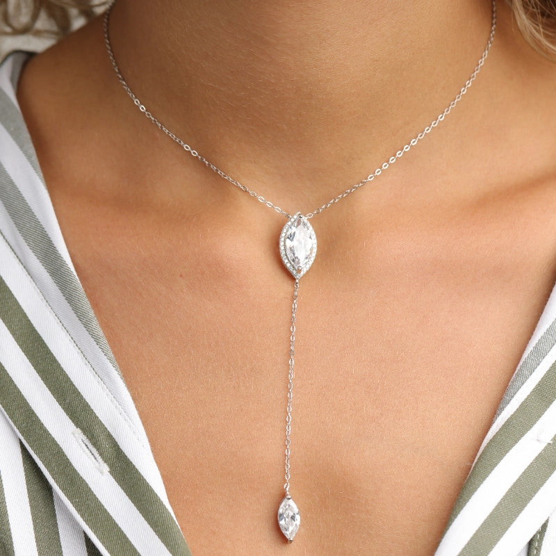 שרשרת כסף עניבה טיפה