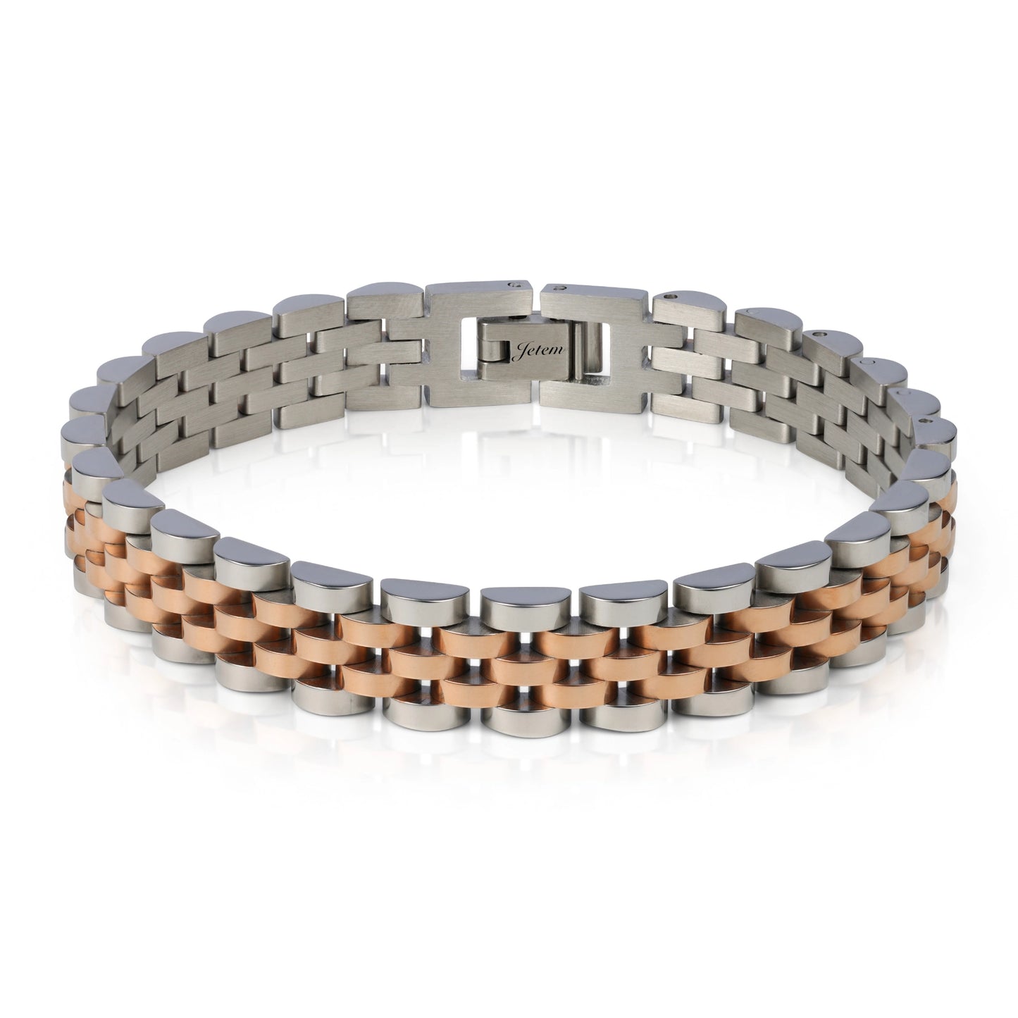 צמיד סטיל חוליות מבריק  JETEM