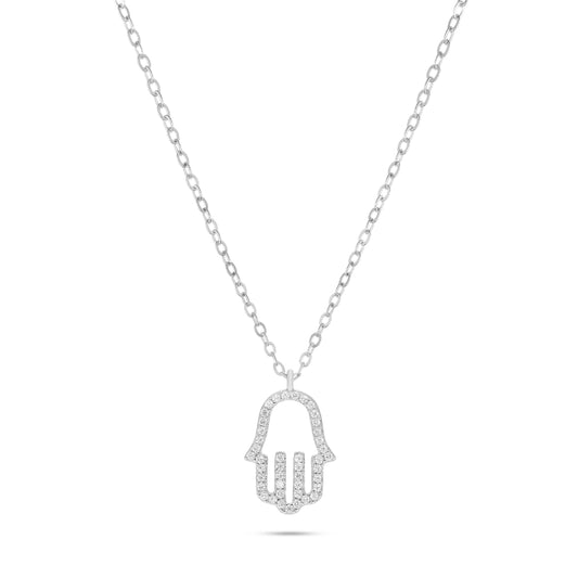 שרשרת כסף חמסה חלולה