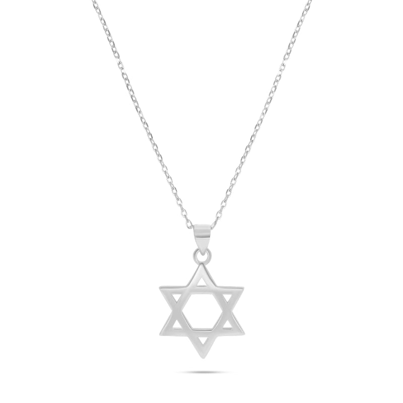 שרשרת כסף מגן דוד גדול