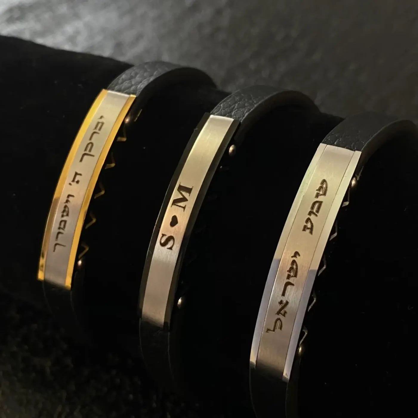 צמיד  עור לגבר   "LIAM"